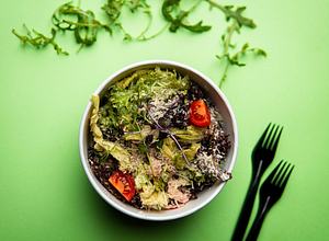 Салат теплий з телятиною