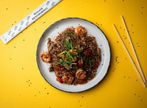 Фунчоза з креветками